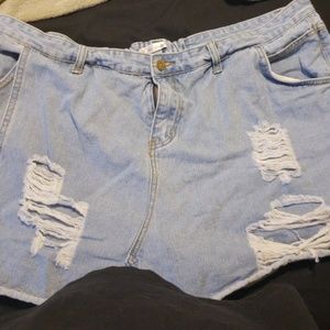 Denim skort